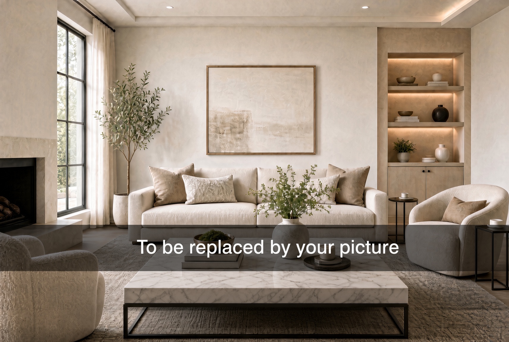Staged living room concept